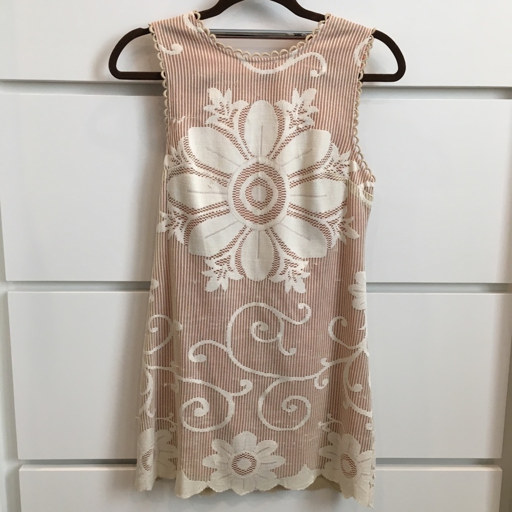 Free people Lace pattern mini dress